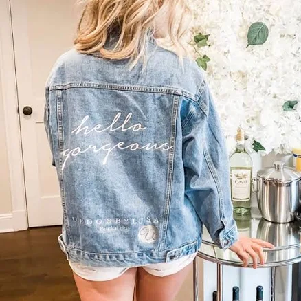 Custom Logo Relaxed Fit Denim Jacket