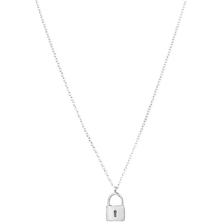 Sterling Silver Lock Necklace