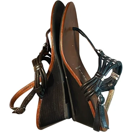 Ibiza Black Italian Sandal. 7.5