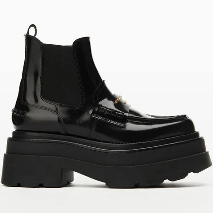 Alexander Wang Women's Carter Platform Lug Sole Leather Ankle Boots