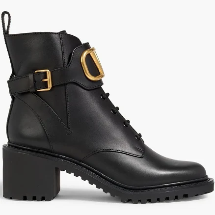 Valentino Garavani Women's Vlogo Signature Calfskin Combat Boots