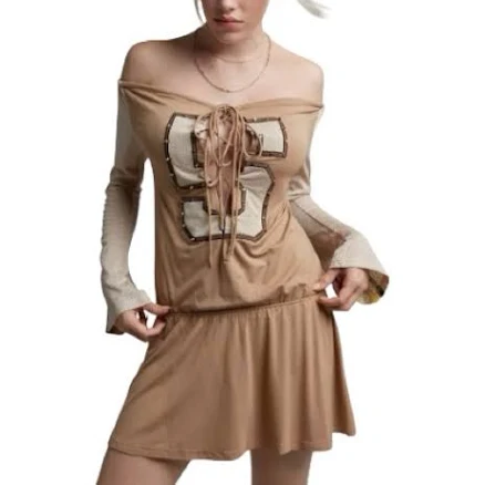 Jaded London Dresses | Jaded London Maia Neutral Lace Up Mini Dress Size 2 | Color: Tan | Size: 2 | Vixntage's Closet