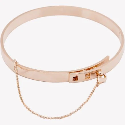 Rose Gold Safety Chain Choker