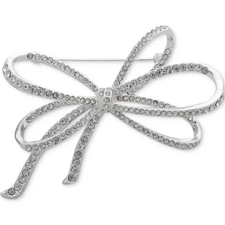 Anne Klein Pavé Bow Pin