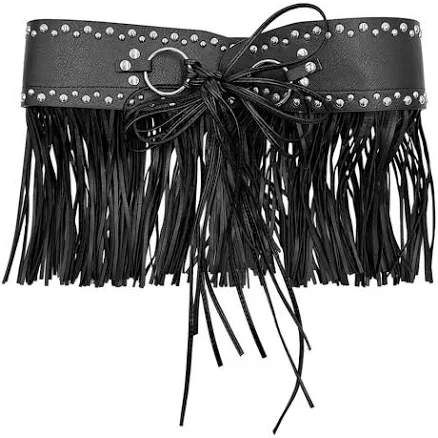 Studded Faux Leather Belt