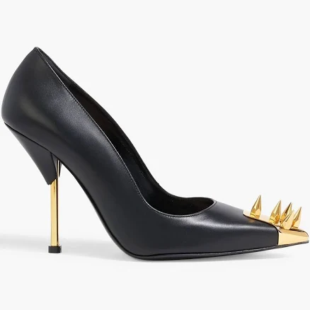 McQueen Punk Stud leather pumps - Women - Black Heels - EU 38