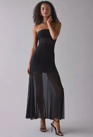 UO Illusional Strapless Sheer Mesh Maxi Dress