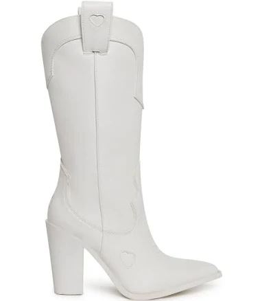 Basic Present Perfect Cowboy Boots - White WHITE / US 6