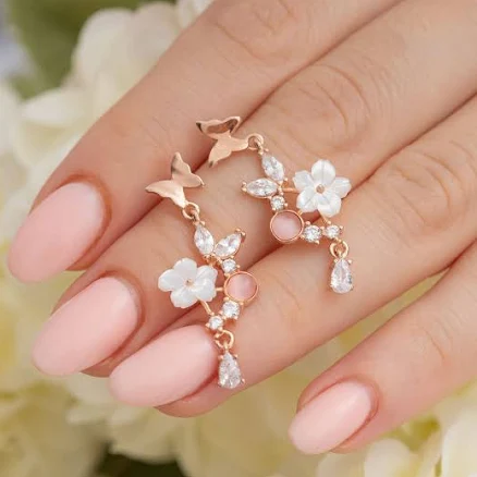 Butterfly Flower Earrings