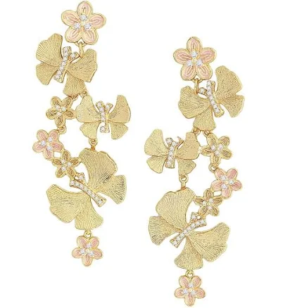 Anabel Aram Jewelry Women's Butterfly Flower Dangle Earrings