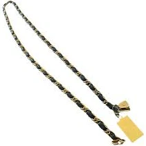 Morris Moskowitz Vintage Gold Chain Leather Hook Belt