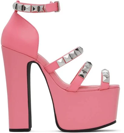 Ashley Williams Pink Studded Iris Heels - IT 41