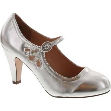 Chase & Chloe Kimmy-21 Round Toe Mid Heel Mary Jane Pumps-Shoes Women Pumps