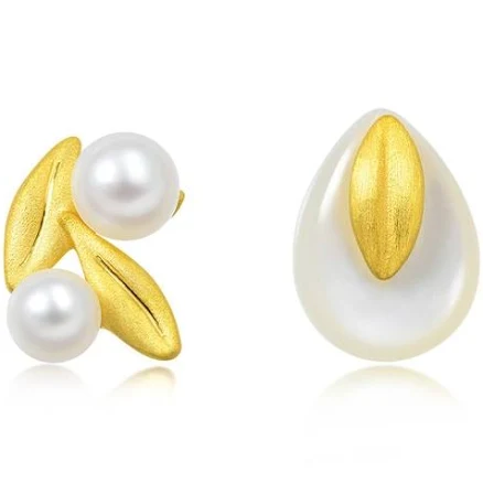 'Wishes' 999.9 Gold Pearl Earrings