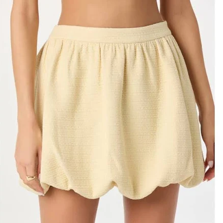 ASTR Women's the Label Tweed Bubble Hem Miniskirt