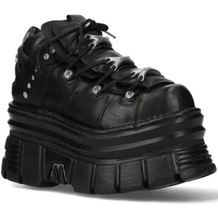 New Rock Metallic Ankle Boots