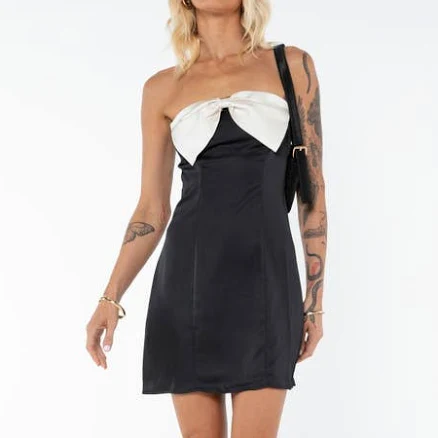 Womens Princess Polly Kesy Bow Strapless Minidress