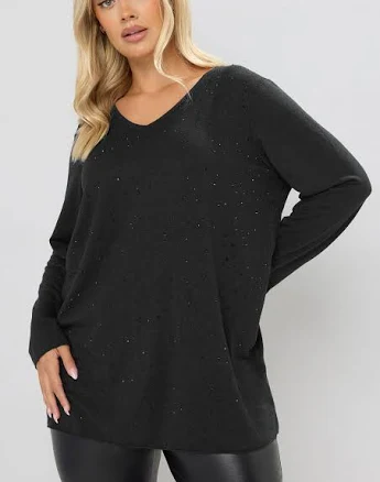 Yours Curve Stud Embellished Top