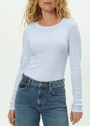 Michael Stars Women's Zola Ribbed Tee