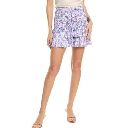 Maje Women's Juvard Ruffled Floral Mini Skirt