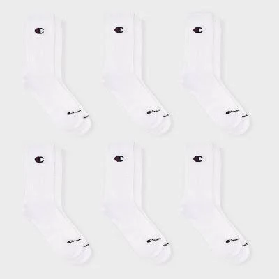 Champion Women's Iconic Essentials 6pk Cushioned Crew Socks
