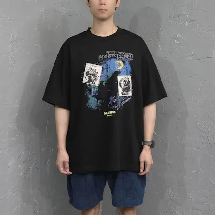 더문 프린팅 오버핏 반팔티 5342