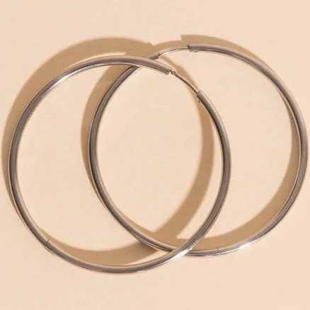 Circle Rounded Huggie Hoop Earrings