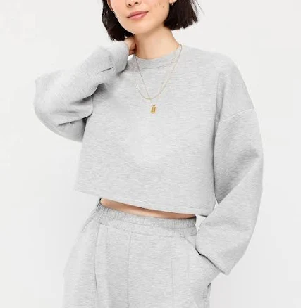 Old Navy Women's Bounce Fleece Cropped Sweatshirt