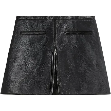 Courreges Heritage Viny Mini Skirt - Black