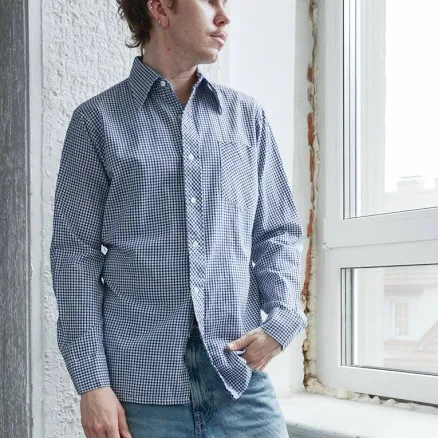 Vintage Bohemian Checked Cotton Shirt