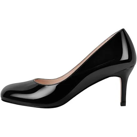 Round Toe Stiletto Pumps