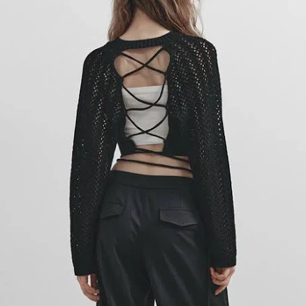 RAIVE Back Strap Crop Knit