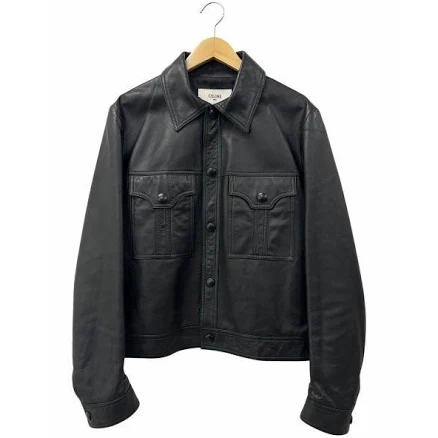 CELINE Men's Aviator Leather Jacket