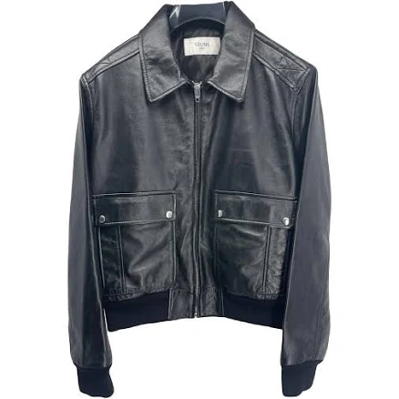 CELINE Men's Classic Aviator Blouson Jacket in Soft Lambskin