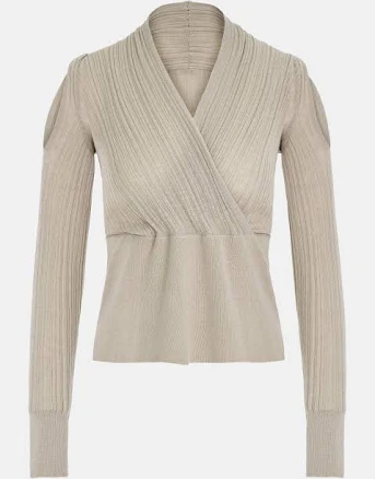 Wrap Cut-Out Knit Top