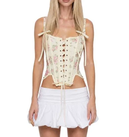 Garden Royalty Corset YELLOW / LARGE