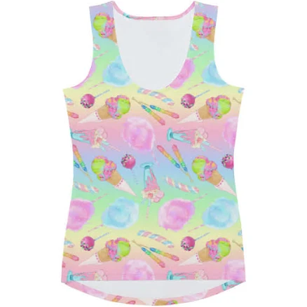 Kawaii Rainbow Candy Tank Top