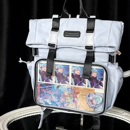 Double Shoulder Bag with Buckle Strap