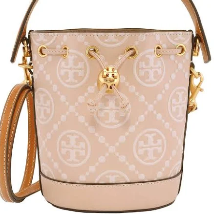 Tory Burch Mini T Monogram Embossed Bucket Bag