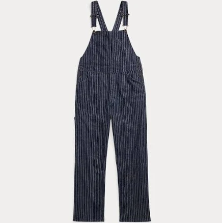Ralph Lauren Women's Dot-Stripe Denim Overall