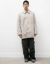 Crinkled Trench Coat Light Beige