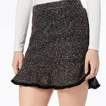 Mare Mare Parker Frayed Tweed Mini Skirt
