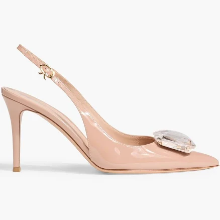 Gianvito Rossi Jaipur Leather Slingback Pumps