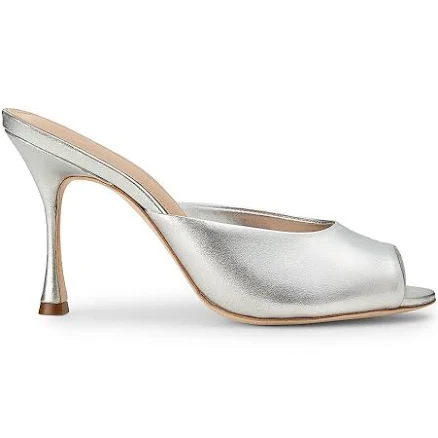 22élevé Women's 90MM Leather Peep-Toe Mules