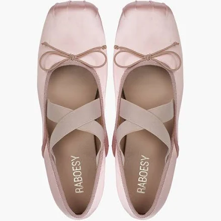 Cross Straps Square Toe Ballet Flats