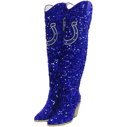 Cuce Women's Indianapolis Colts Over-the-Knee Sequin Boots