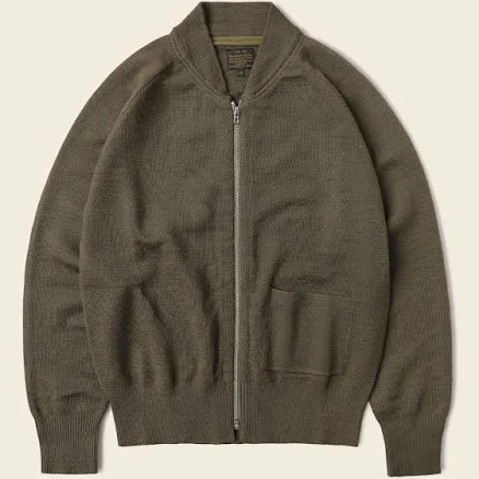 1940s WWII USAAF Type C-2 Wool Zip-Up Cardigan Sweater