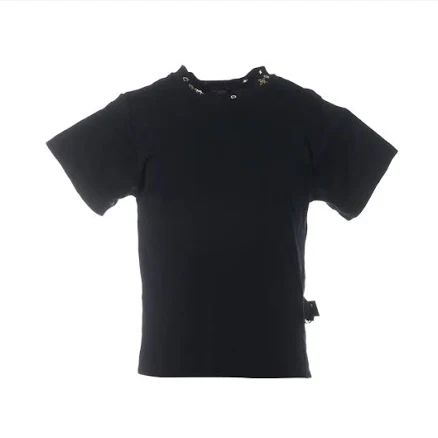 Louis Vuitton 19SS Cotton T-shirt S Ladies' Black RW191W Side straps