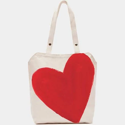Frances Valentine Canvas Heart Easy Tote