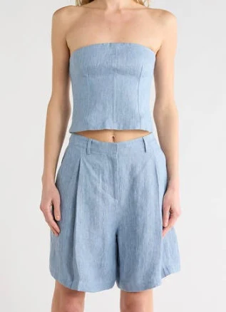 TWP Jillian Bustier Top Light Indigo